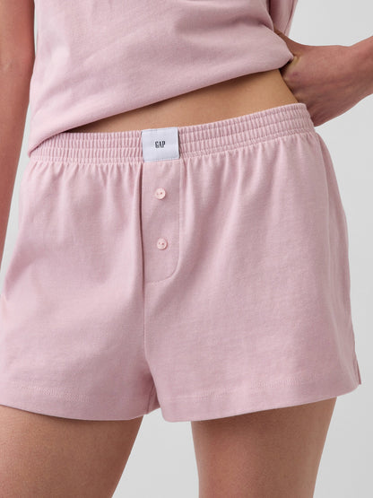 Açık Pembe Boxer Pijama Şort