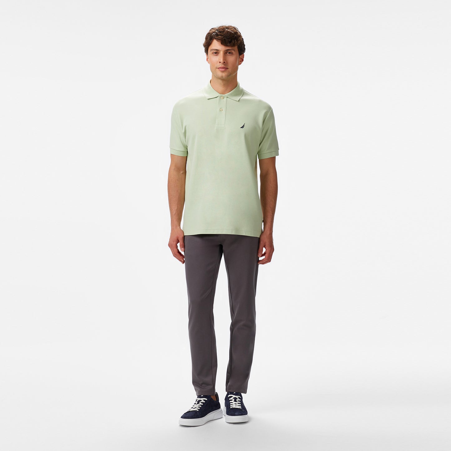 Nautica Erkek Yeşil Classic Fit Polo Yaka T-shirt