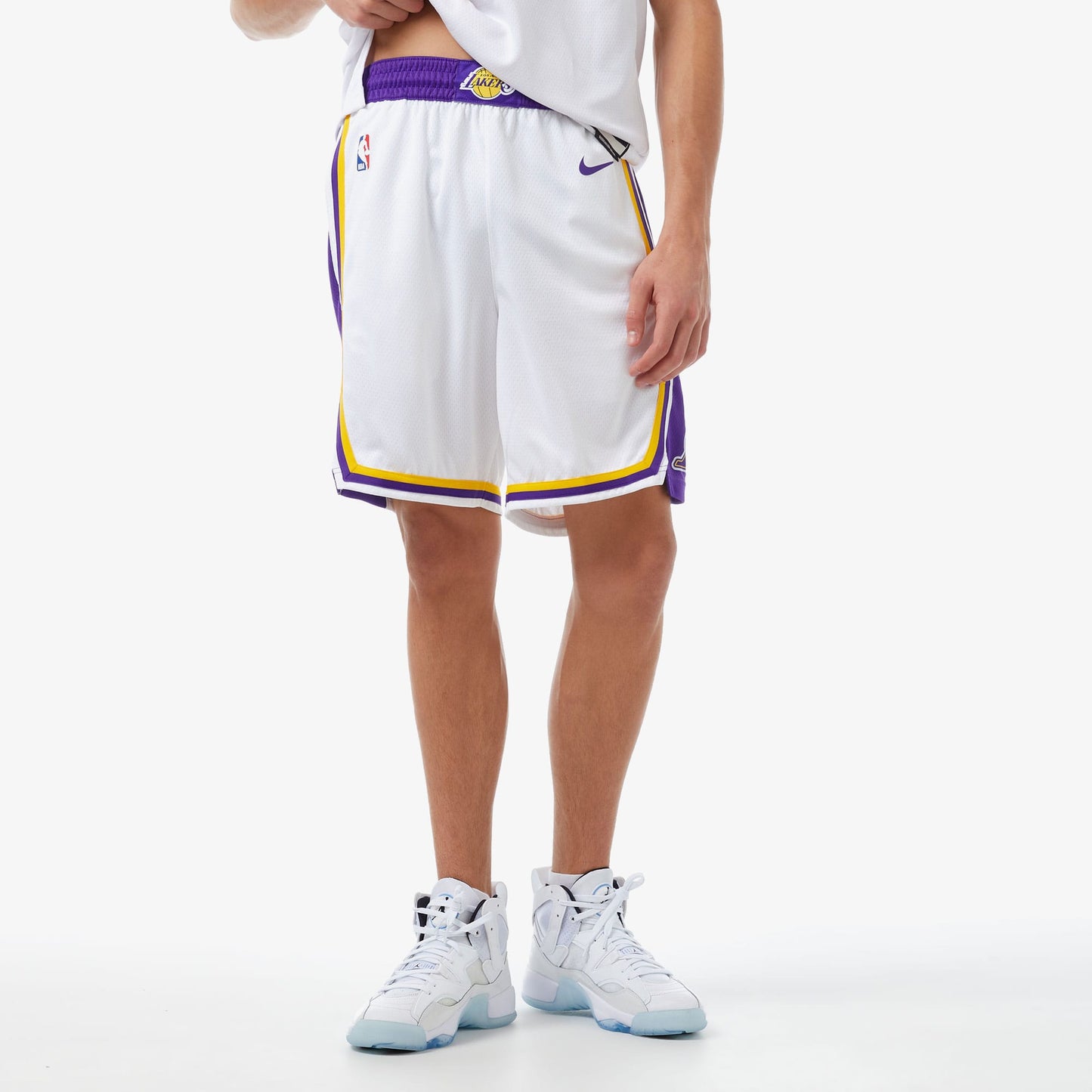 Nike Los Angeles Lakers Nba Swingman Erkek Beyaz Şort