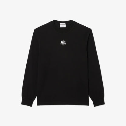Lacoste Print Fleece Erkek Siyah T-shirt