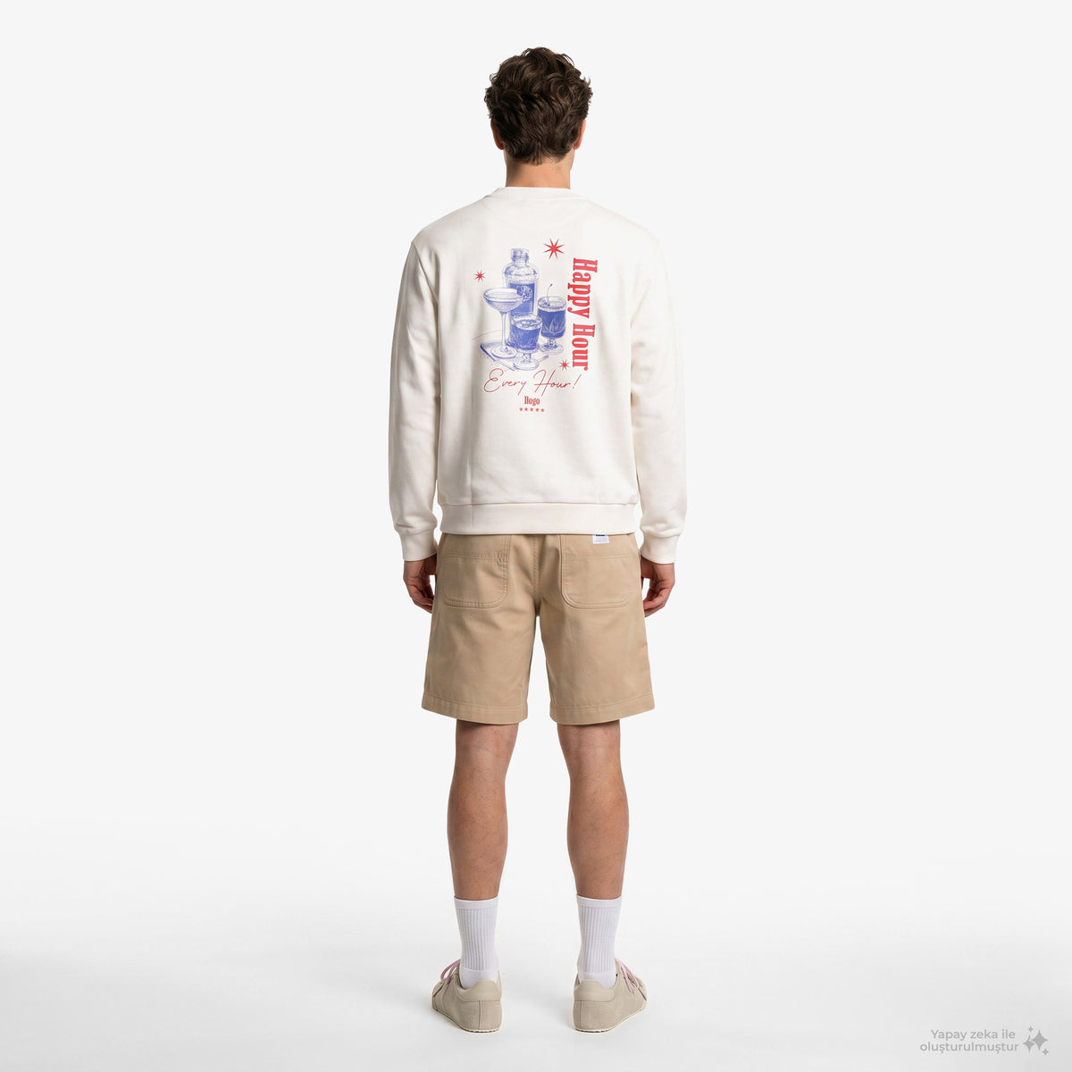 Hugo Nucavex Erkek Beyaz Sweatshirt