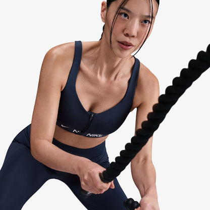 Nike Indy High Support Front-zip Sports Kadın Siyah Antrenman Bra