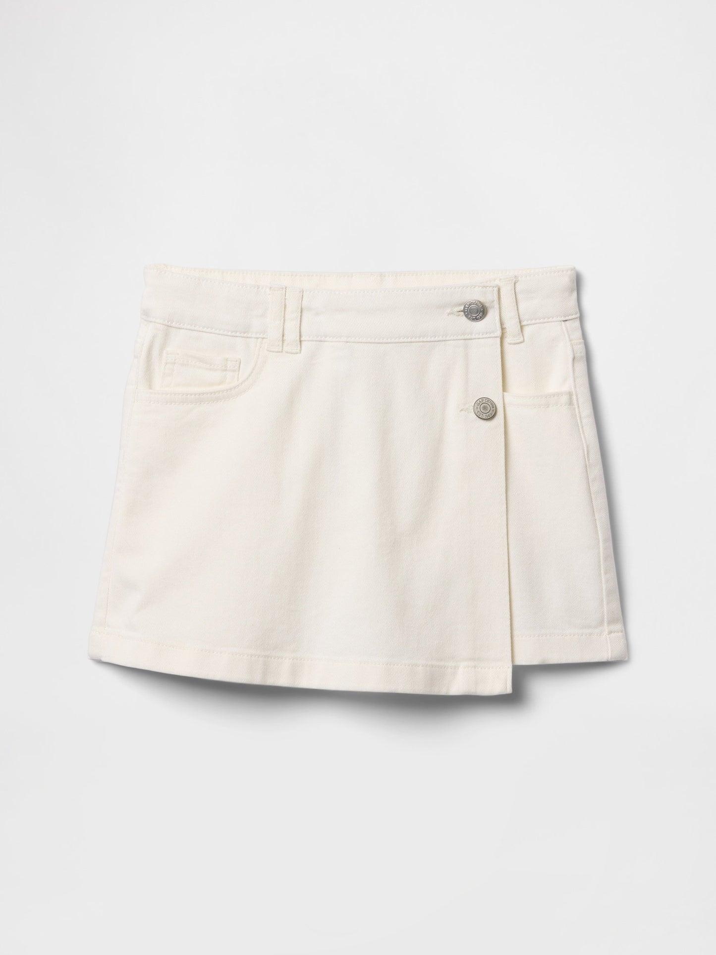 Kırık Beyaz Denim Şort Etek