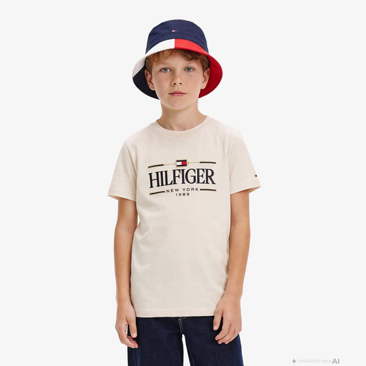 Tommy Hilfiger Icons Çocuk Beyaz T-shirt