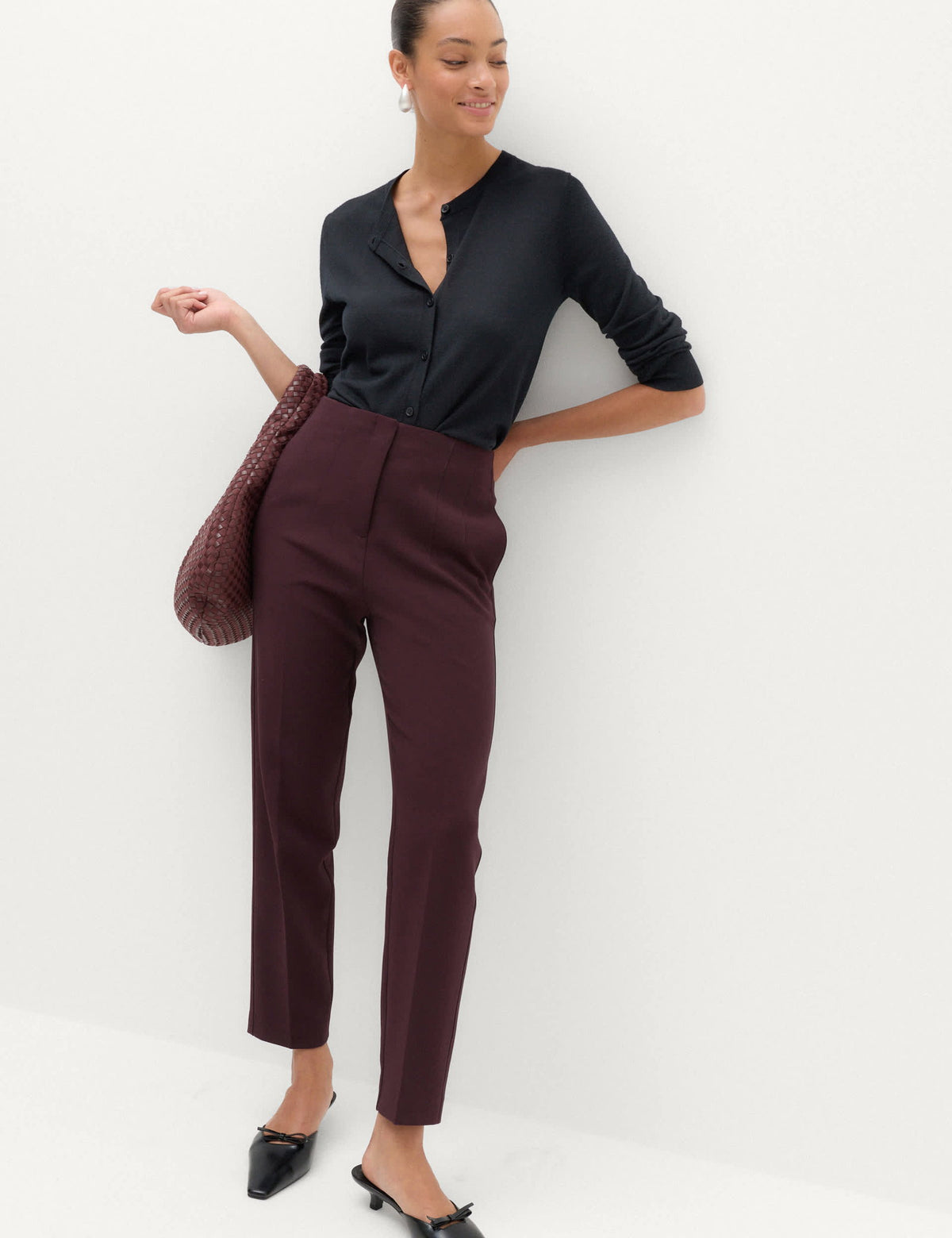 Yüksek Bel Tapered Fit Pantolon