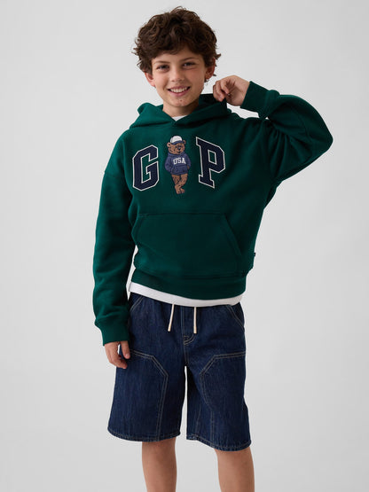 Koyu Yeşil Vintagesoft Relaxed Brannan Bear Logo Sweatshirt