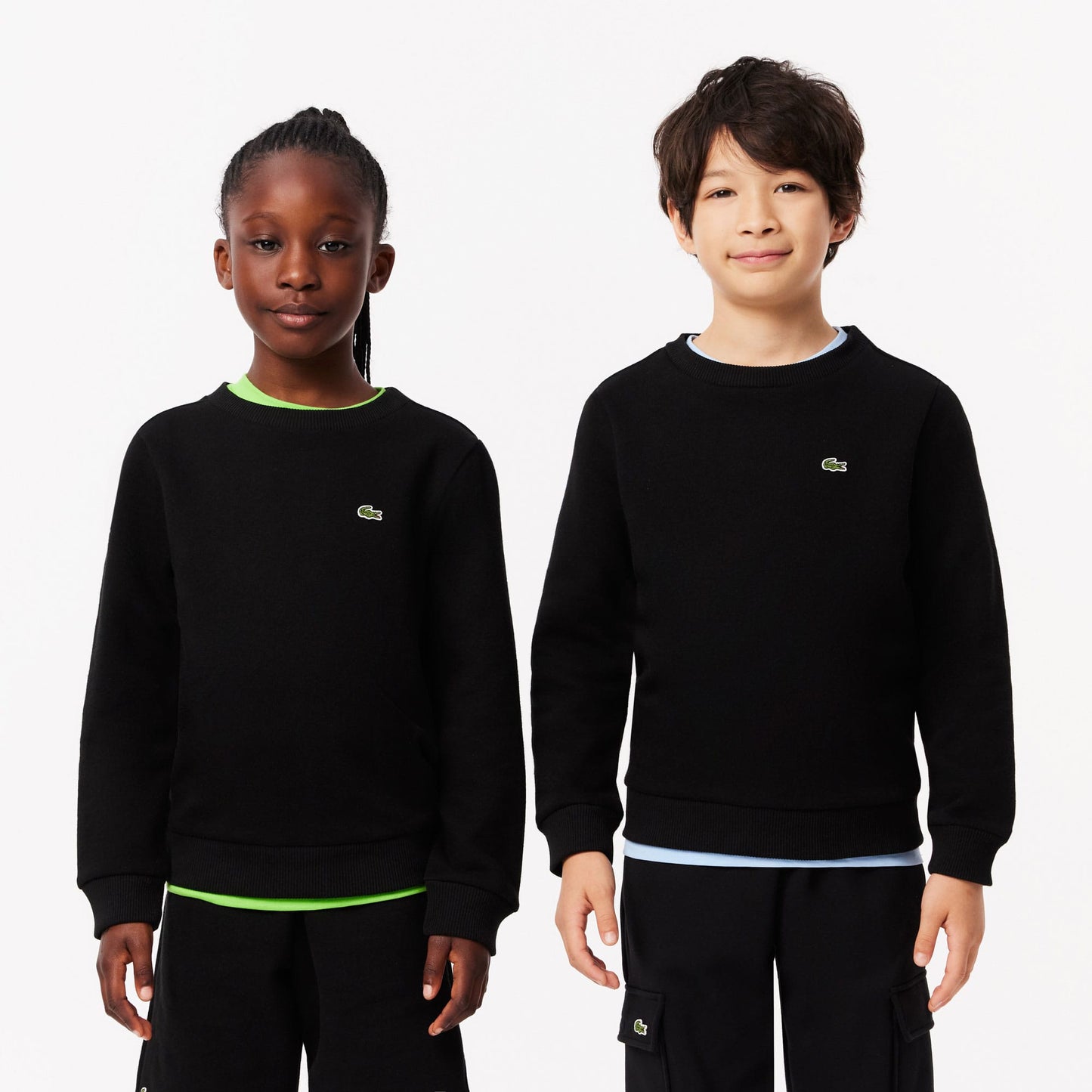 Lacoste Bisiklet Yaka Çocuk Siyah Sweatshirt