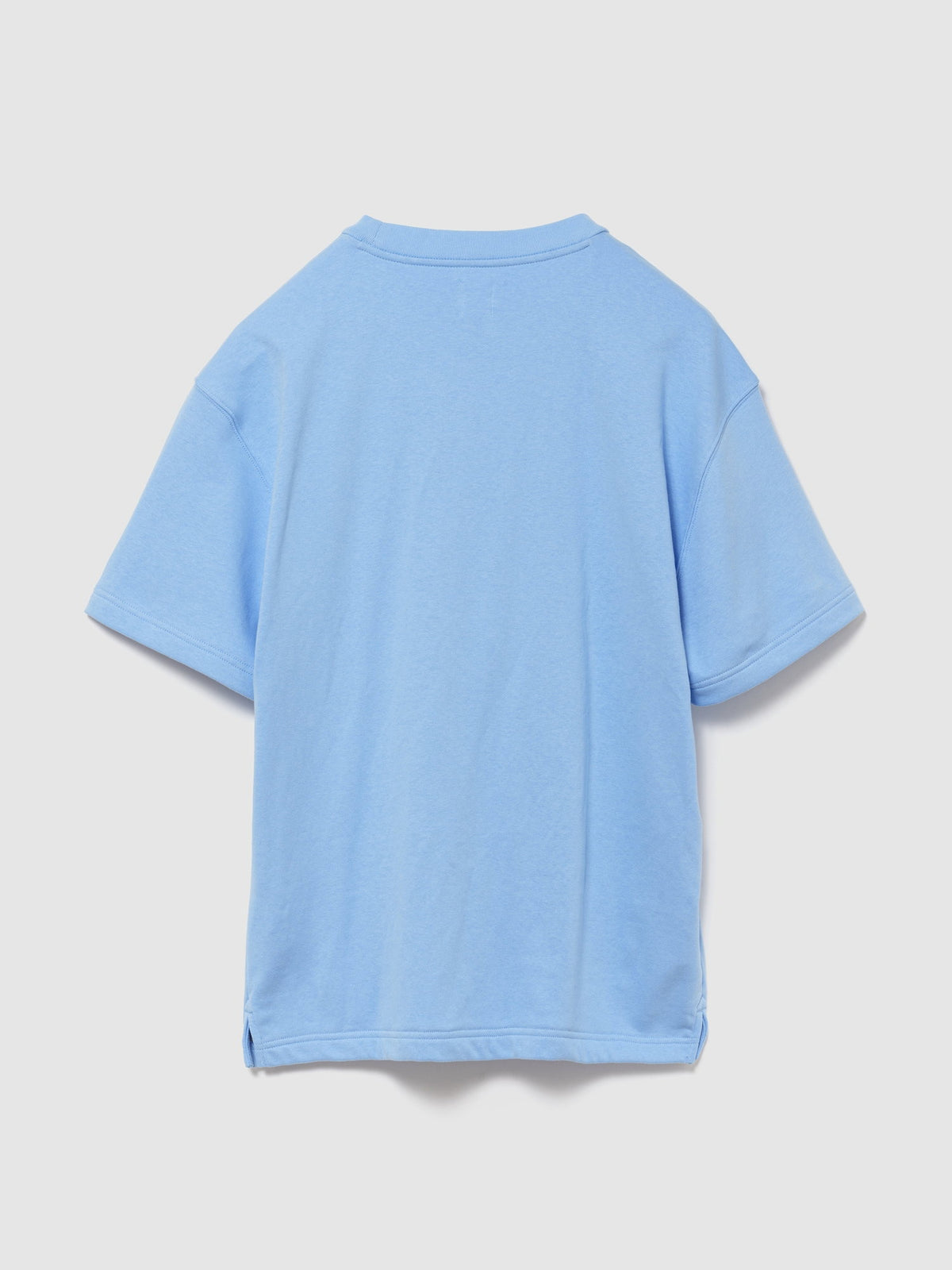 Açık Mavi Relaxed Fransız Havlu Kumaş Grafik Baskılı T-shirt