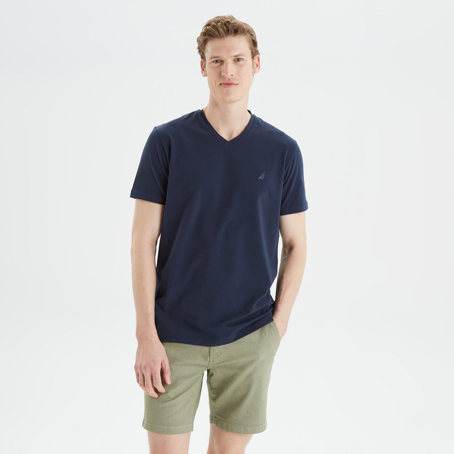 Nautica Erkek Lacivert Standart Fit T-shirt
