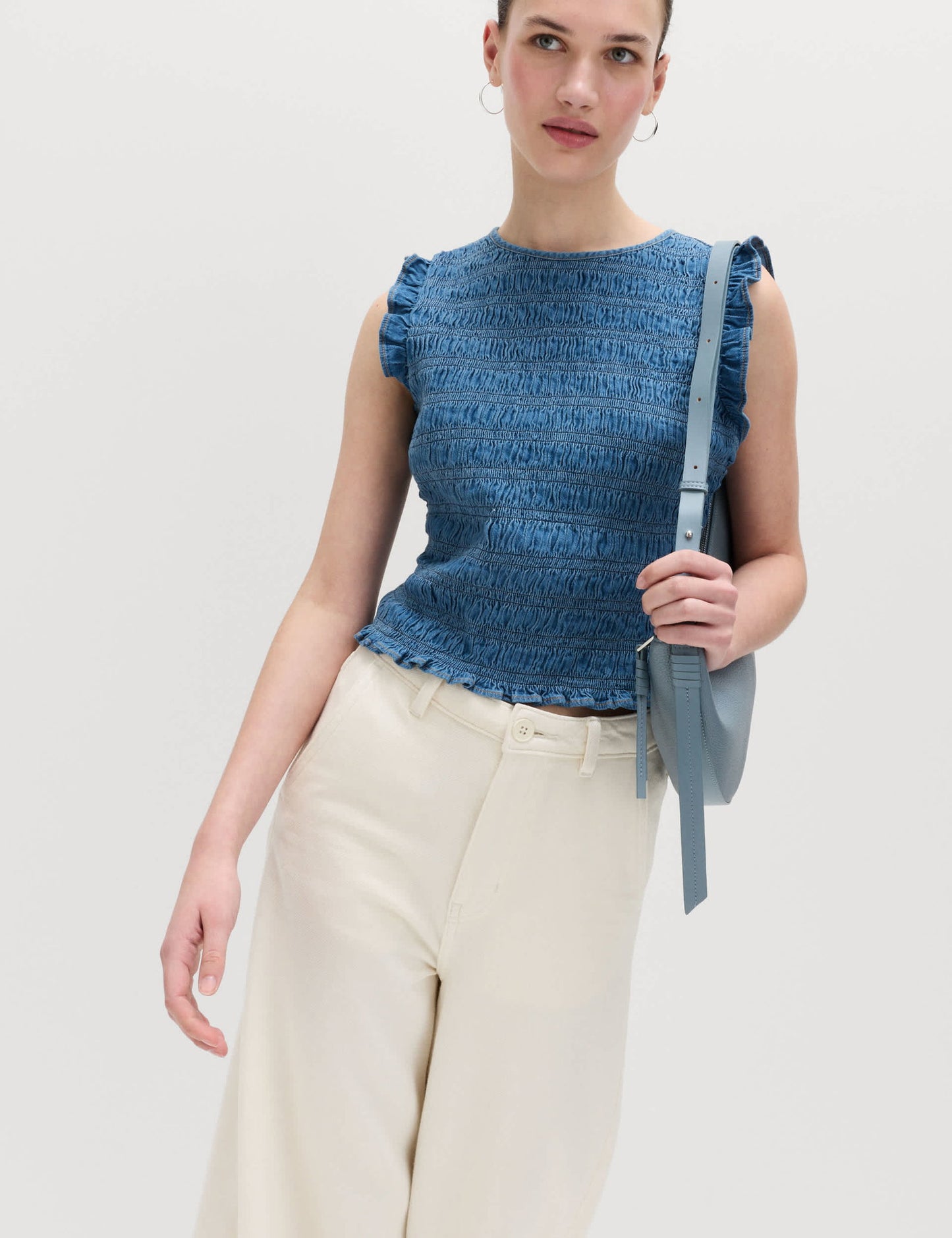 Denim Pamuklu Bluz