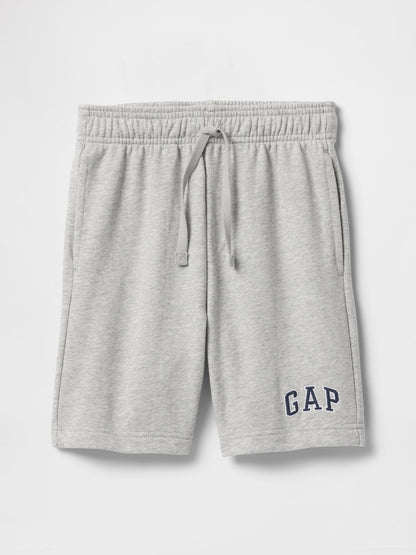 Gri Gap Logo Havlu Kumaş Şort