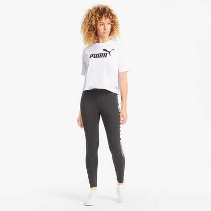 Puma Essentials Logo Kadın Beyaz T-shirt