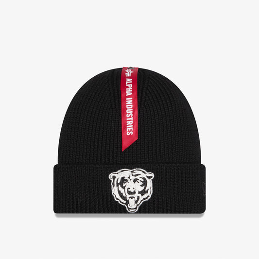Alpha Industries X New Era Chicago Bears Short Cuff Unisex Siyah Bere