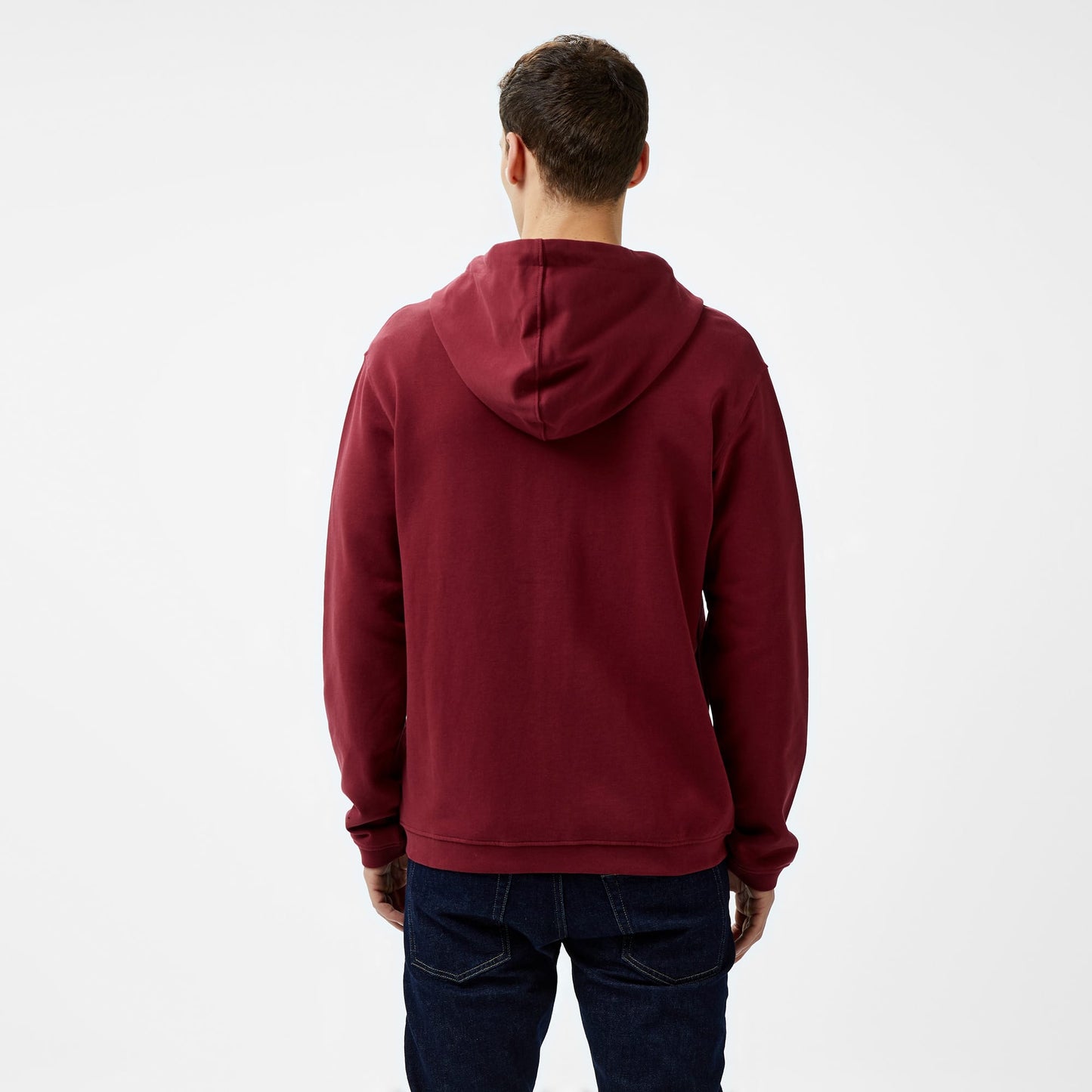 Les Benjamins Zip 301 Erkek Bordo Hoodie