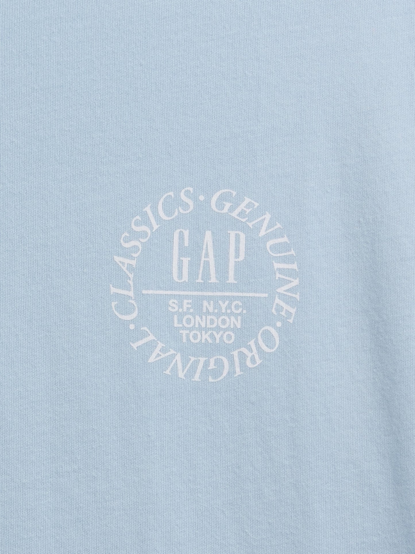 Açık Mavi Relaxed Grafik Logo T-shirt