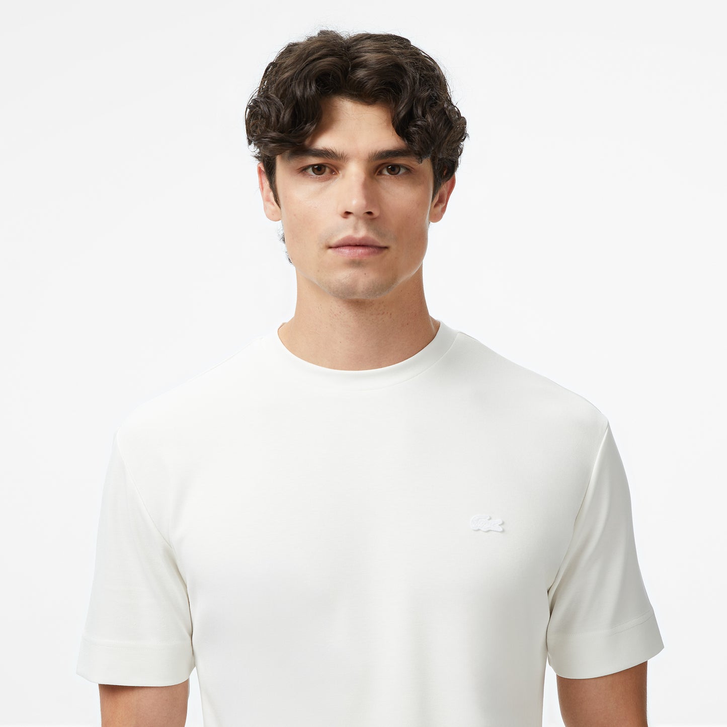 Lacoste Oversize Fit Bisiklet Yaka Erkek Beyaz T-shirt