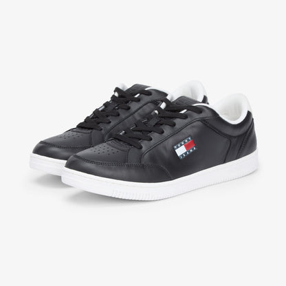 Tommy Hilfiger Cupsole Deri Erkek Siyah Spor Ayakkabı