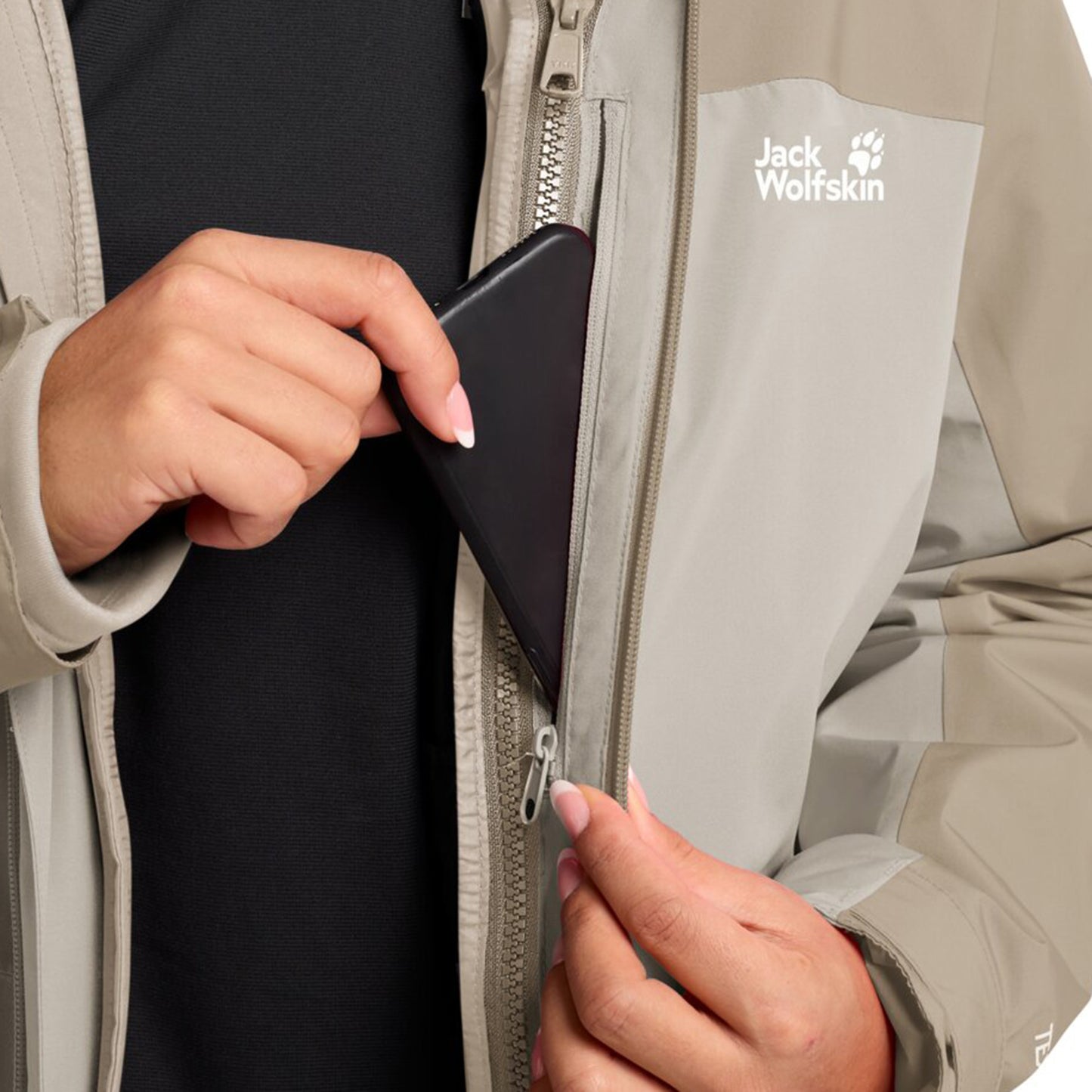 Jack Wolfskin Wild Places 3in4 Kadın Krem Ceket
