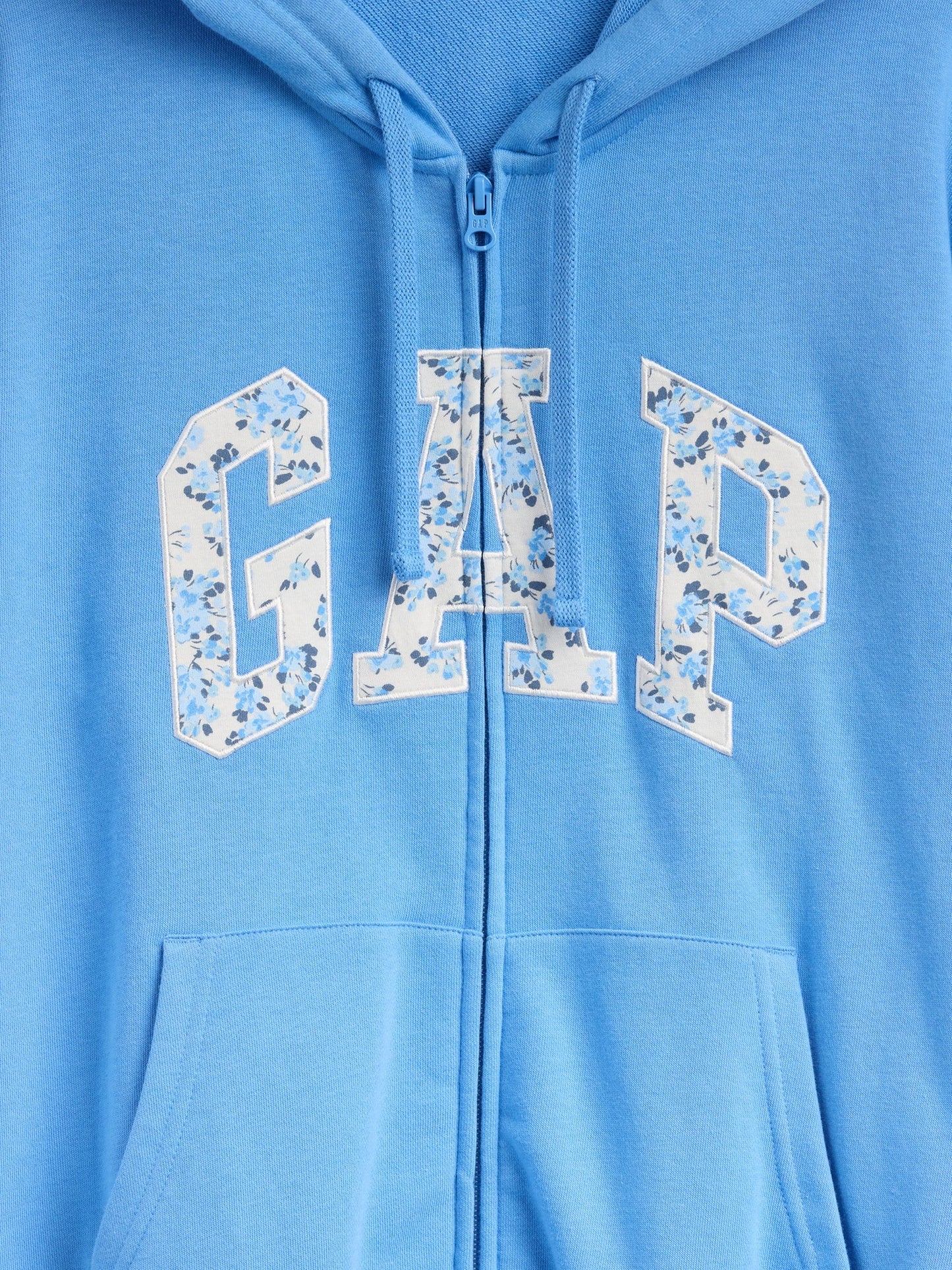 Açık Mavi Gap Logo Fermuarlı Fransız Havlu Kumaş Sweatshirt