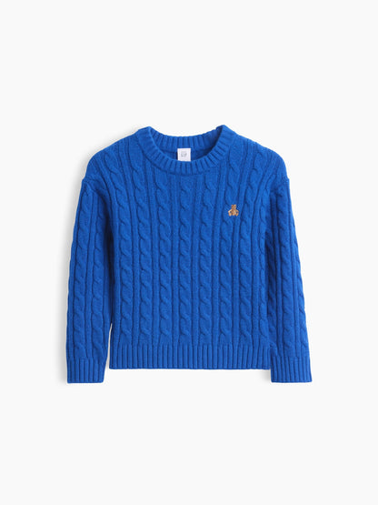 Kobalt Mavisi Cashsoft Cable-knit Kazak