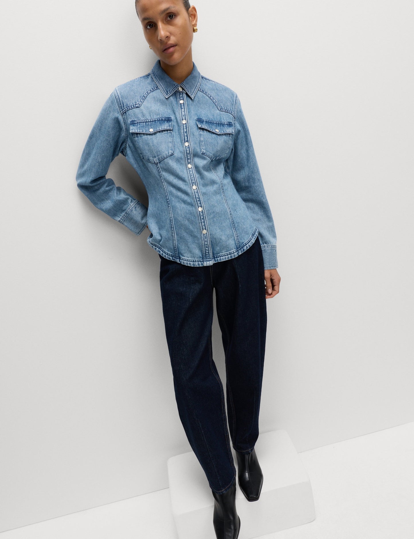 Denim Western Gömlek