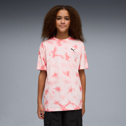 Puma Essentials Relaxed Tie-dye Çocuk Pembe T-shirt