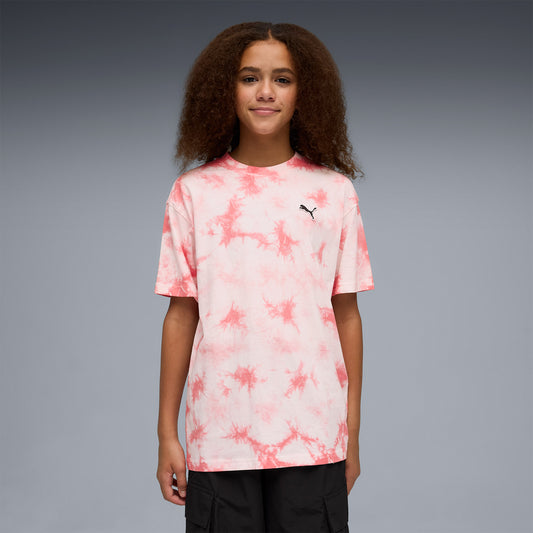 Puma Essentials Relaxed Tie-dye Çocuk Pembe T-shirt
