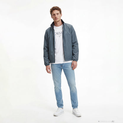 Calvin Klein Nylon Unfilled Reversible Erkek Siyah Ceket