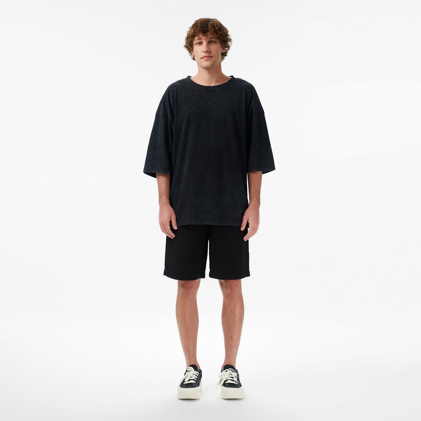 United4 Oversize Fit Erkek Siyah T-shirt