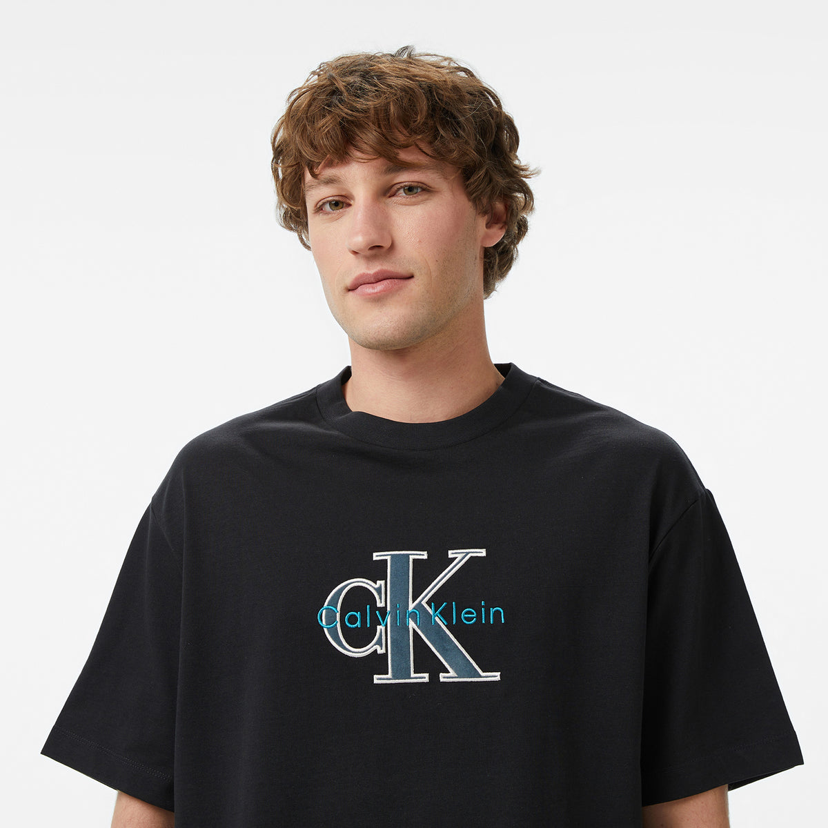 Calvin Klein Tricolor Monologo Graphic Erkek Siyah T-shirt