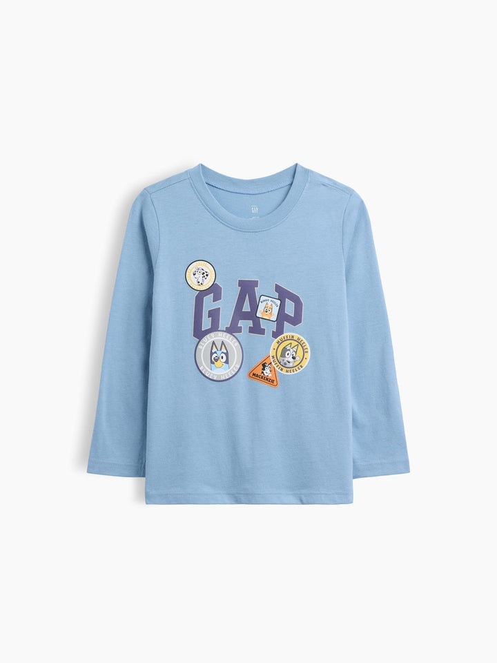 Açık Mavi Bluey Logo T-shirt