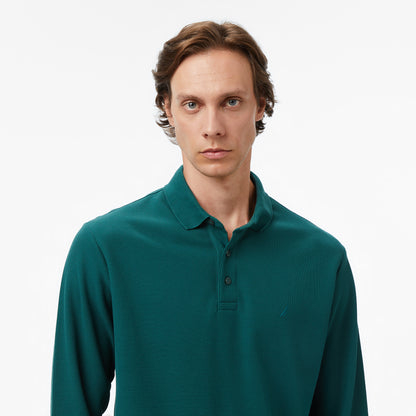 Nautica Erkek Yeşil Classic Fit Uzun Kollu Polo Yaka T-shirt