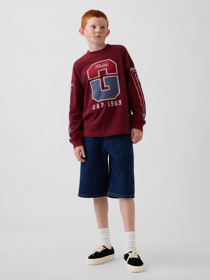 Lacivert Heavyweight Oversized Grafik T-shirt
