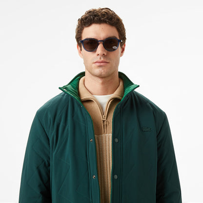 Lacoste Erkek Dik Yaka Çift Taraflı Koyu Yeşil Mont