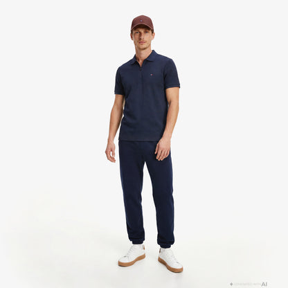 Tommy Hilfiger Performance Erkek Lacivert Polo Yaka T-shirt