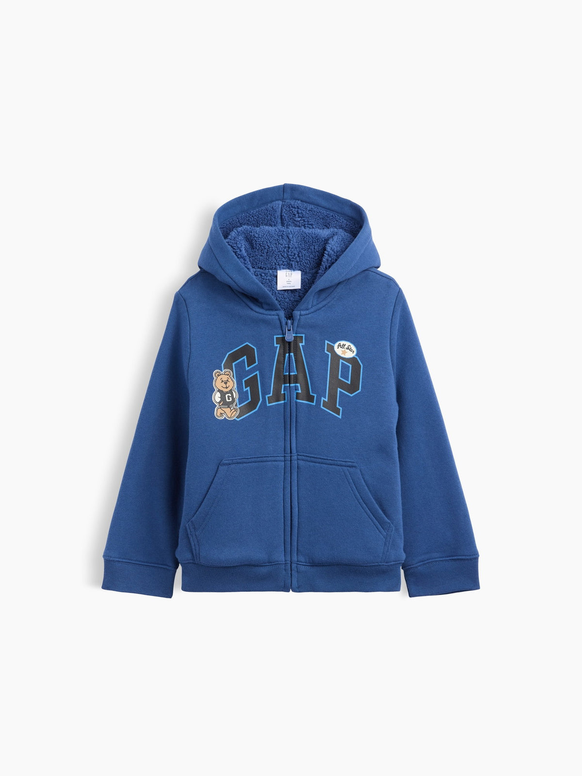 Açık Yeşil Sherpa Astarlı Logo Fermuarlı Sweatshirt