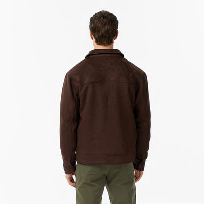Nautica Erkek Kahverengi Regular Fit Süet Ceket