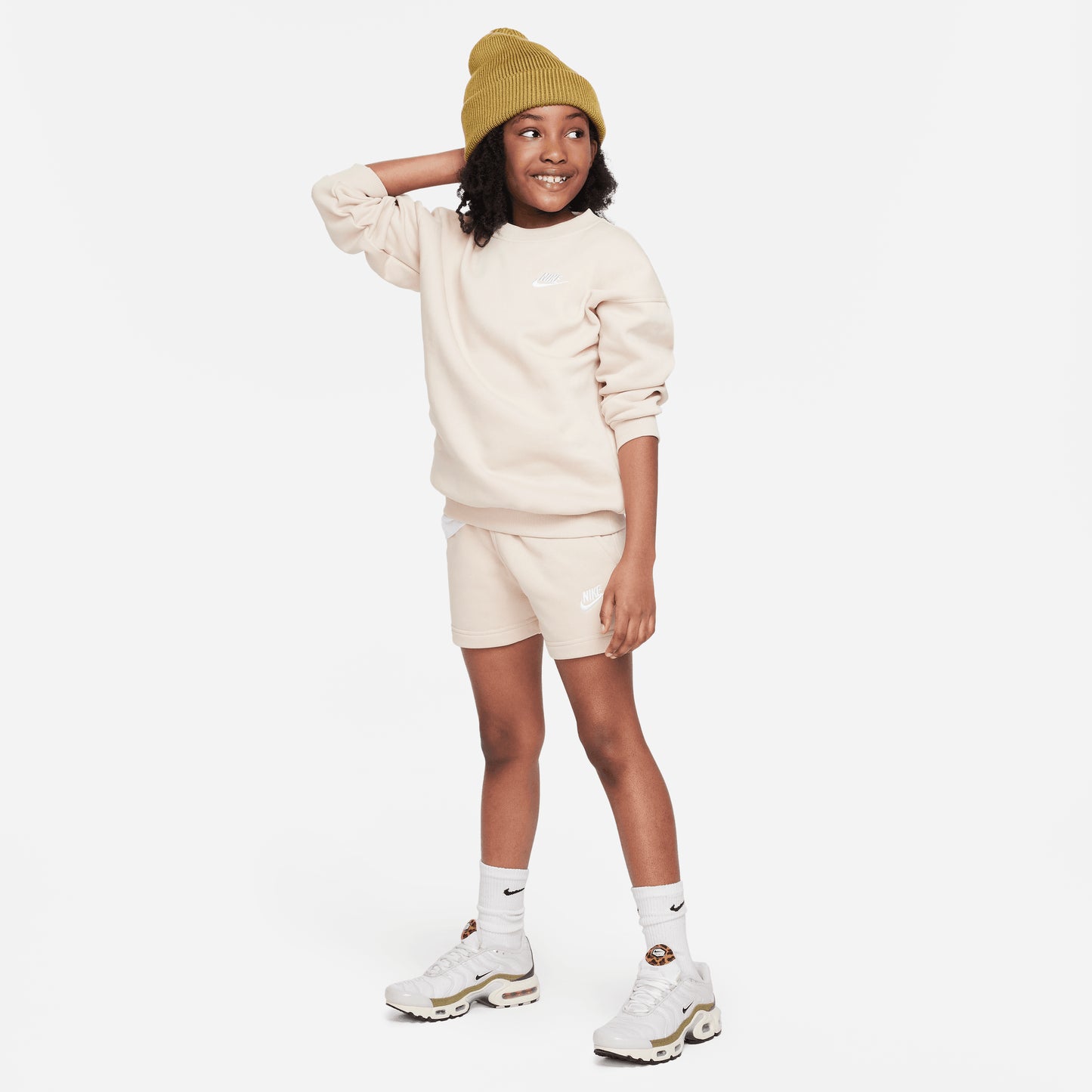 Nike Sportswear Club Fleece Çocuk Krem Şort