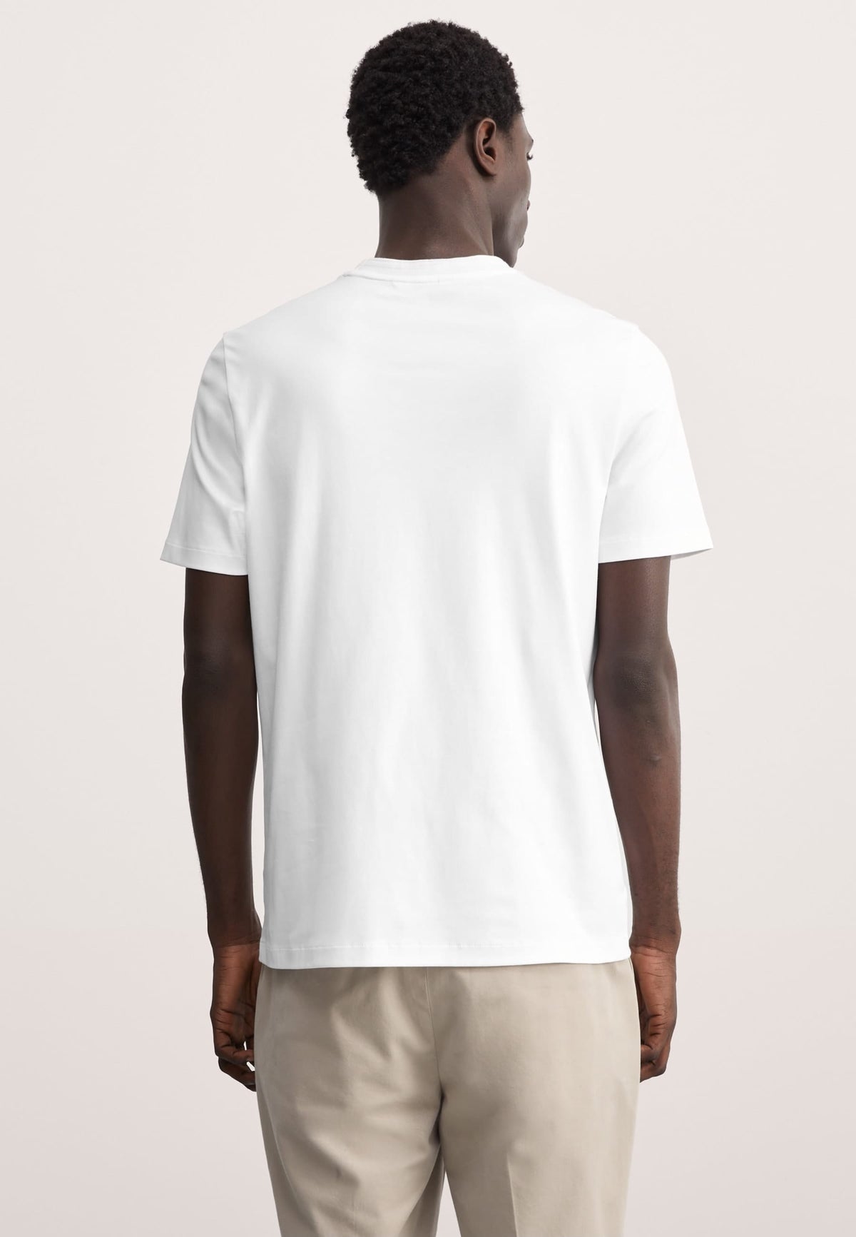 Saf Pamuklu Kısa Kollu Yuvarlak Yaka T-shirt
