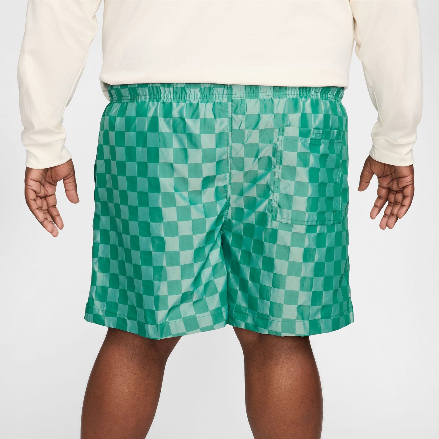 Nike Club Flow Checkers Erkek Yeşil Şort