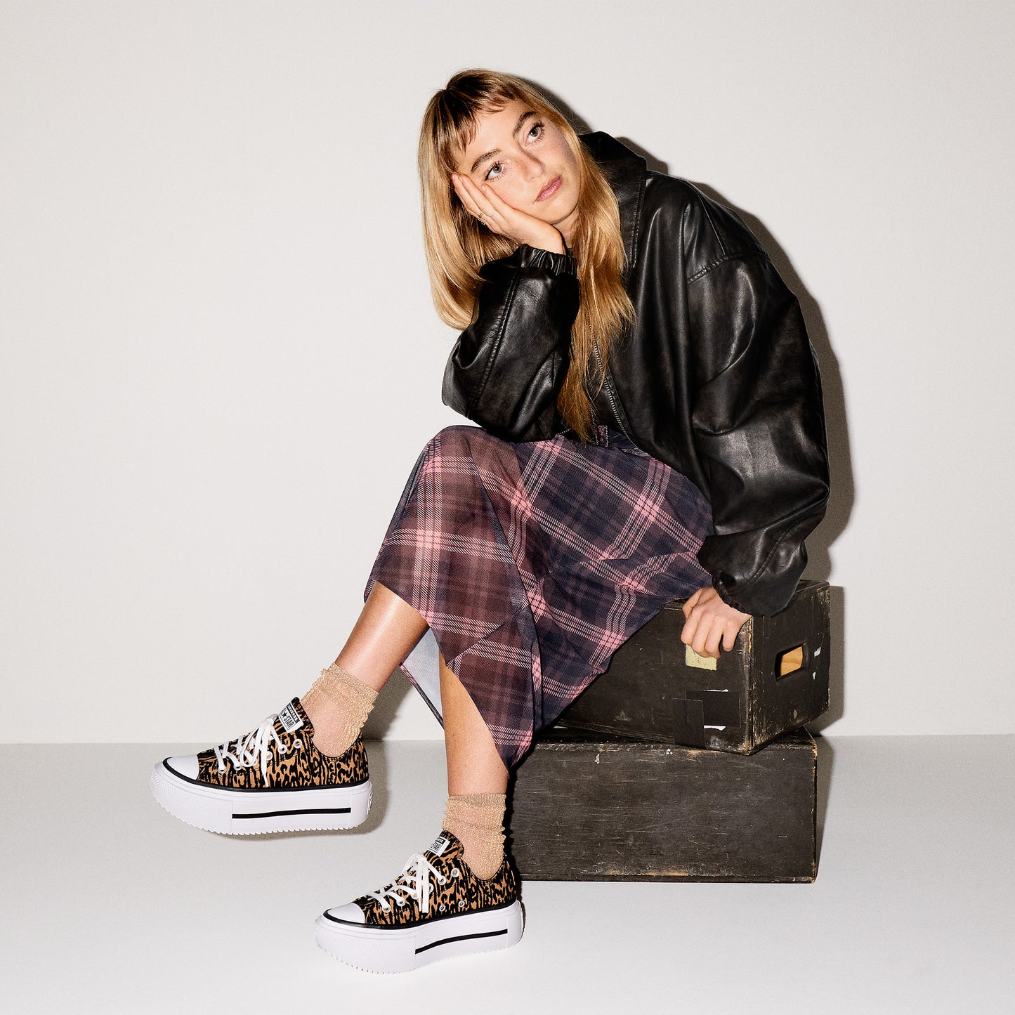 Converse Chuck Taylor All Star Lift Double Stack Unisex Kahverengi Sneaker
