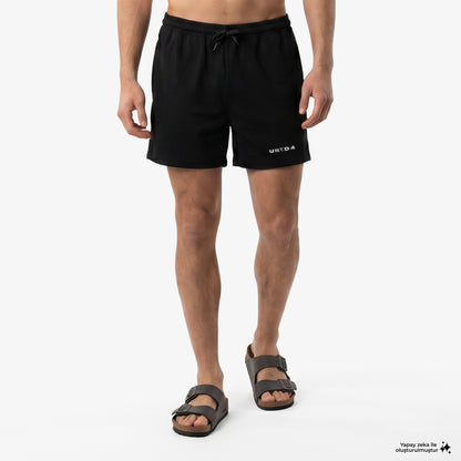 Unıted4 Comfort Fit Erkek Siyah Deniz Şortu