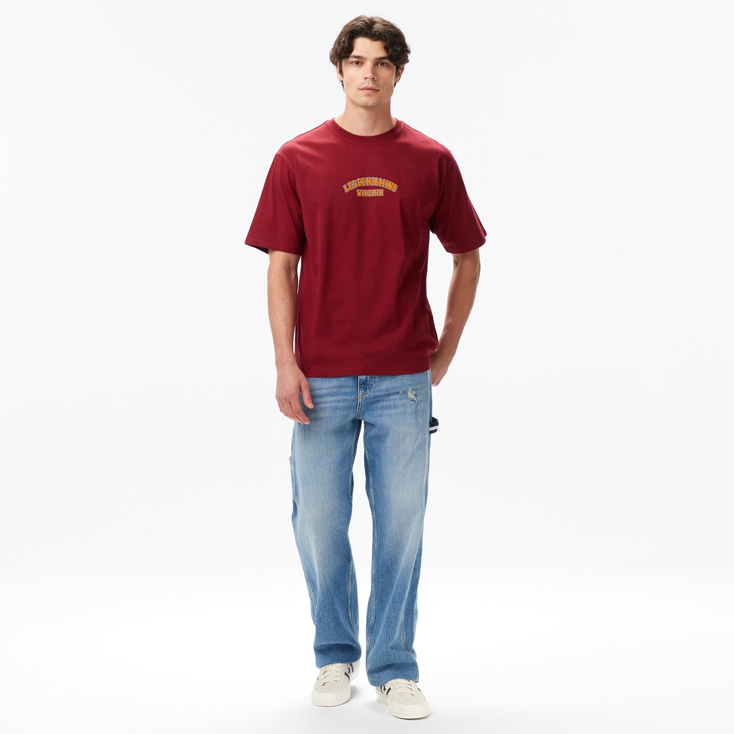 Les Benjamins Erkek Bordo T-shirt