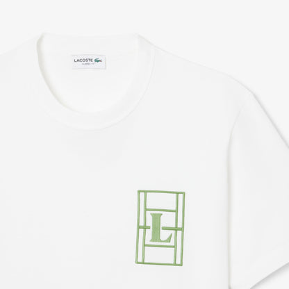 Lacoste Classic Fit Erkek Beyaz T-shirt