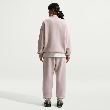 Nike Studio Fleece Oversize Dar Paça Kadın Bej Eşofman Altı