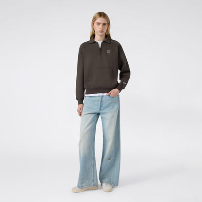 Champion Half Zip Kadın Yeşil Sweatshirt