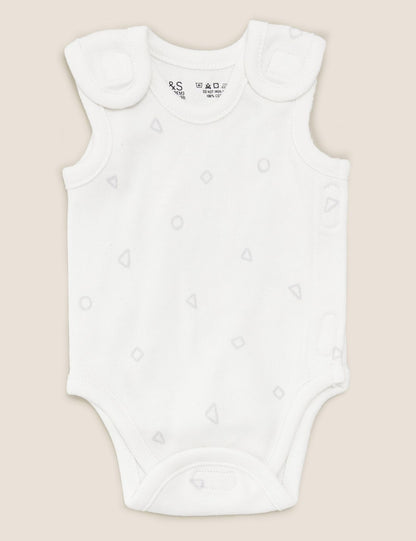 Saf Pamuklu 3'lü Prematüre Bodysuit