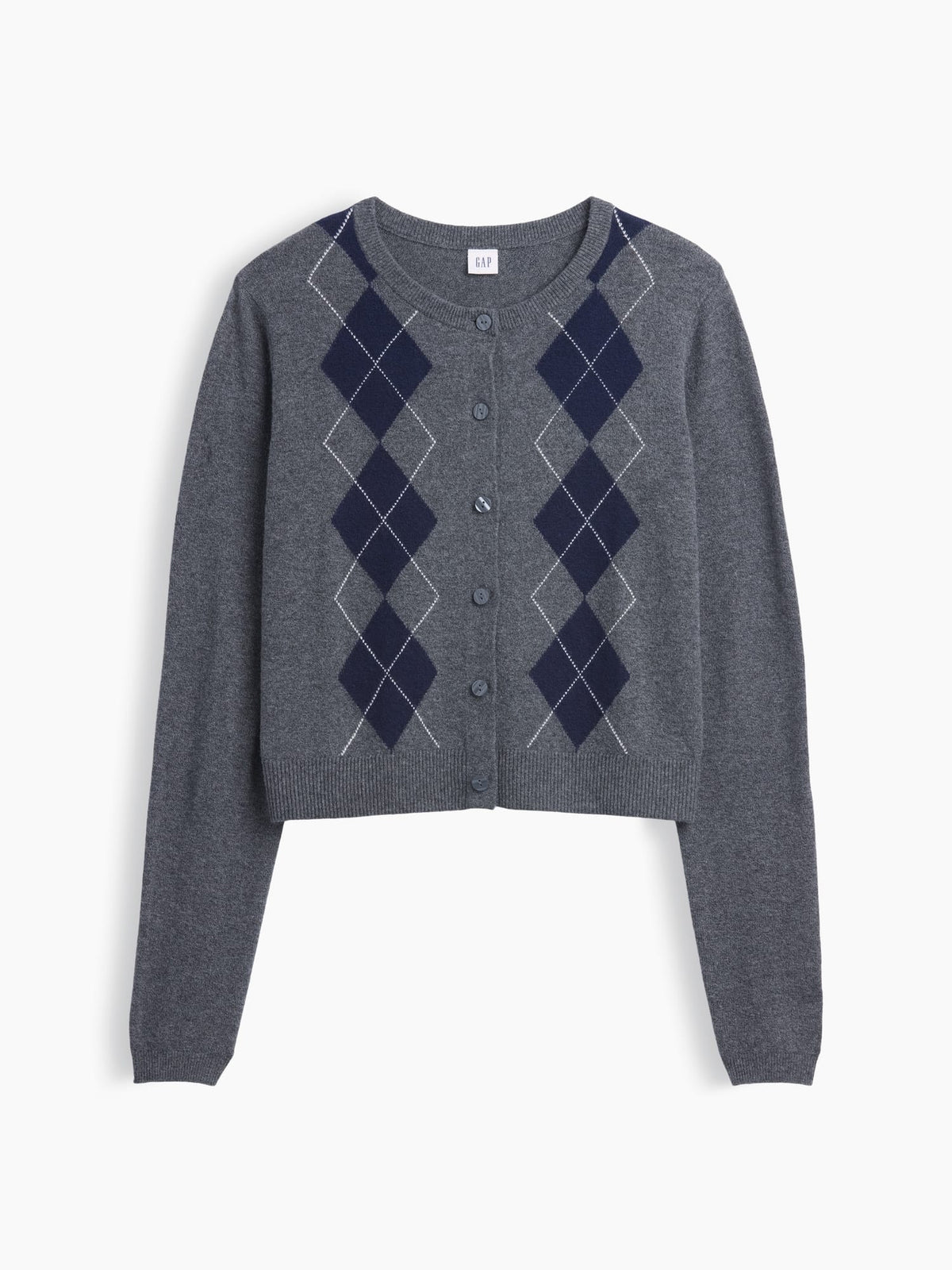 Gri Cashsoft Crop Bisiklet Yaka Hırka