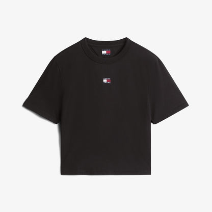 Tommy Hilfiger Badge Kadın Siyah T-shirt