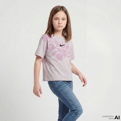 Nike Lace It Up Çocuk Mor T-shirt